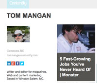 Tom Mangan's contently profile page 